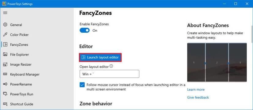 How to manage windows with PowerToys FancyZones on Windows 10