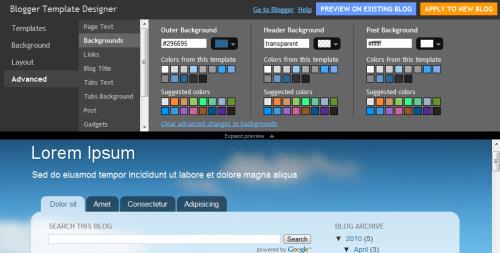 New Google Blogger Template Designer