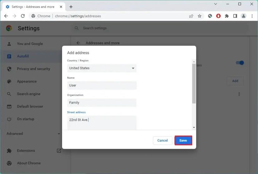 How to delete autofill entries on Google Chrome