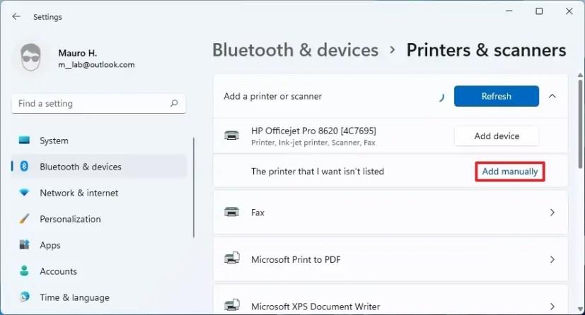 How to install wireless printer on Windows 11