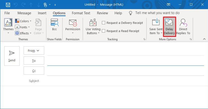 How to schedule email in Outlook app