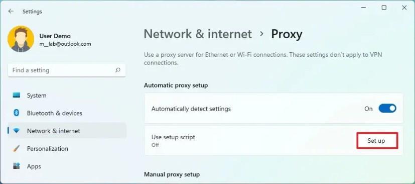 How to set up proxy server on Windows 11