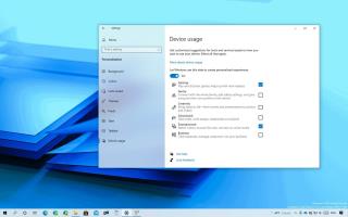 WINDOWS 10 21H2 PENTRU A OBȚINE SETĂRI NOI DE UTILIZARE A DISPOZITIVULUI, REFLECTOR, TOUCHPAD