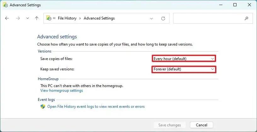 How to use File History backup on Windows 11