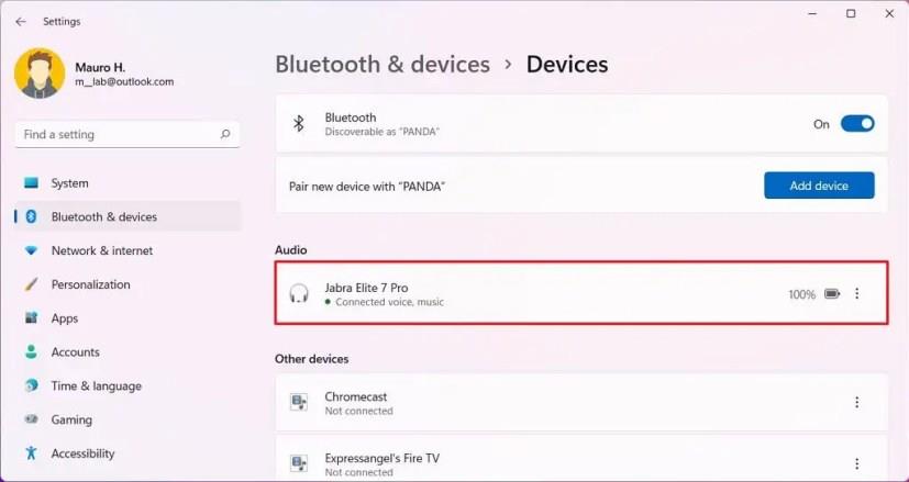 How to check Bluetooth battery level on Windows 11