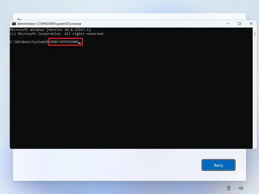 How to bypass internet connection to install Windows 11