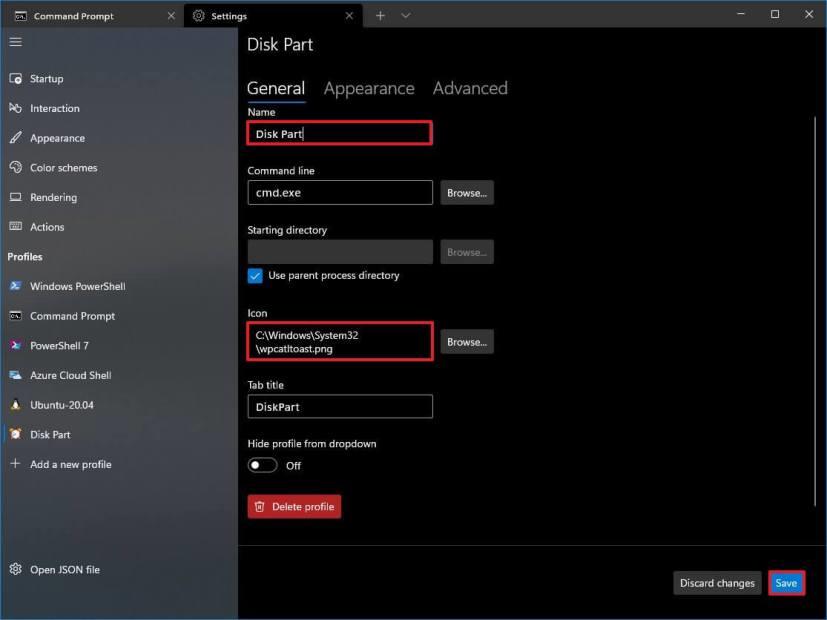 How to create or duplicate profiles on Windows Terminal