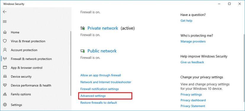 How to open firewall port on Windows 10