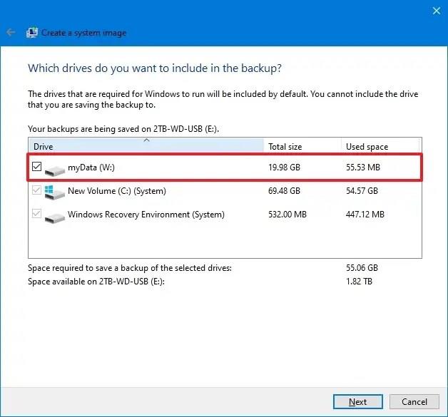 How to create system image backup on Windows 10