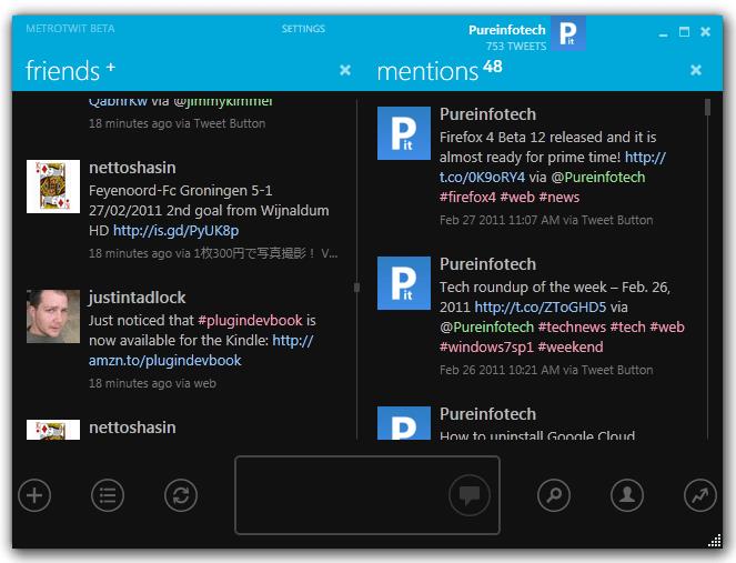 MetroTwit, the most elegant native Twitter client for Windows