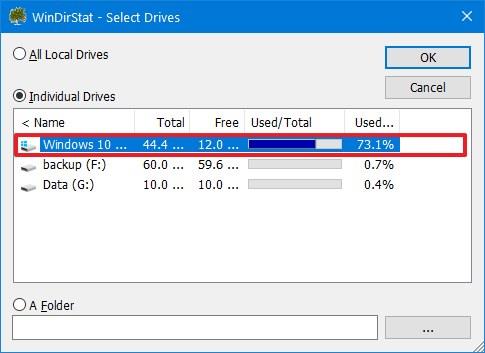 How to analyze hard drive space with WinDirStat on Windows 10