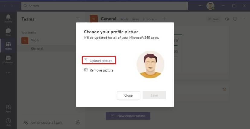 How to change account picture on Microsoft Teams