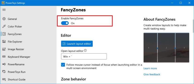 How to manage windows with PowerToys FancyZones on Windows 10