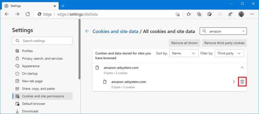 How to view and delete site cookies on Microsoft Edge