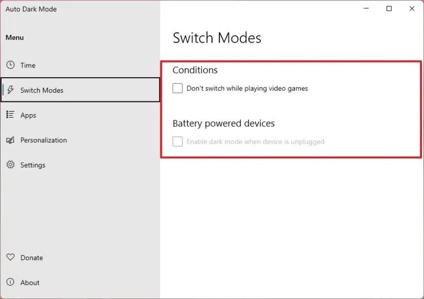 How to switch light and dark mode automatically on Windows 11