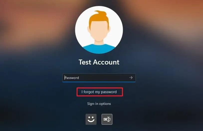 How to reset account password on Windows 11