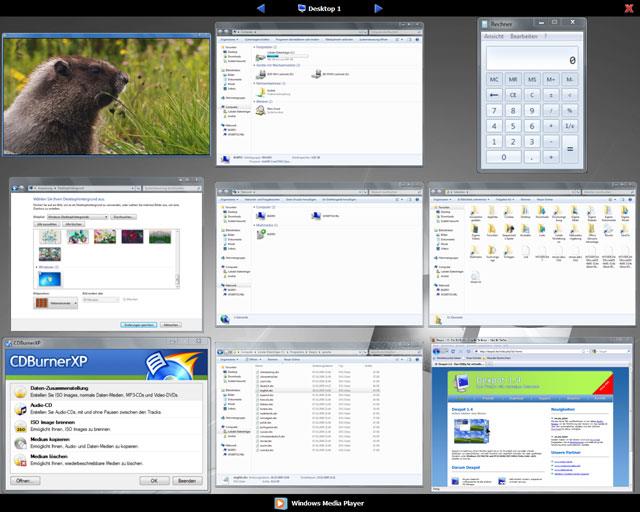 Dexpot: Expand Windows workspace with many virtual-desktops