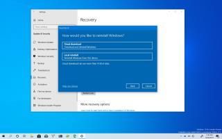 O recurso Redefinir este PC do Windows 10 recebe a opção Download na nuvem