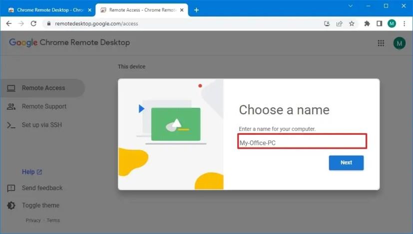 How to enable remote desktop on Windows 10 Home using Chrome