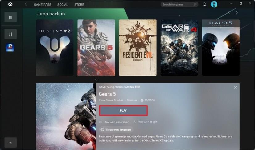 How to play xCloud games with Xbox app on Windows 10