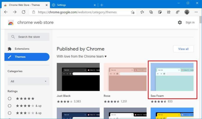 How to add themes to personalize Microsoft Edge