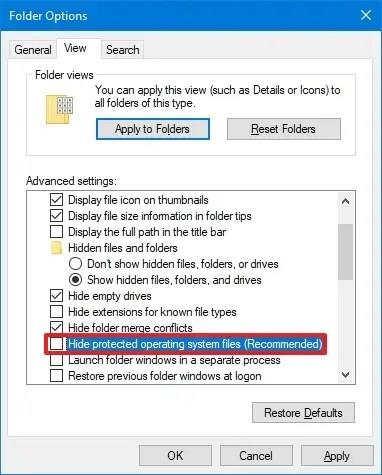 How to show hidden files on Windows 10