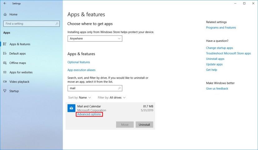 How to properly reset an app on Windows 10