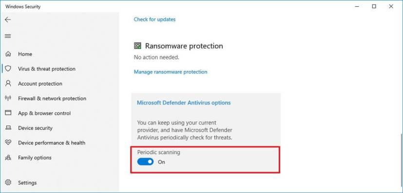 How to enable Periodic scanning on Microsoft Defender Antivirus