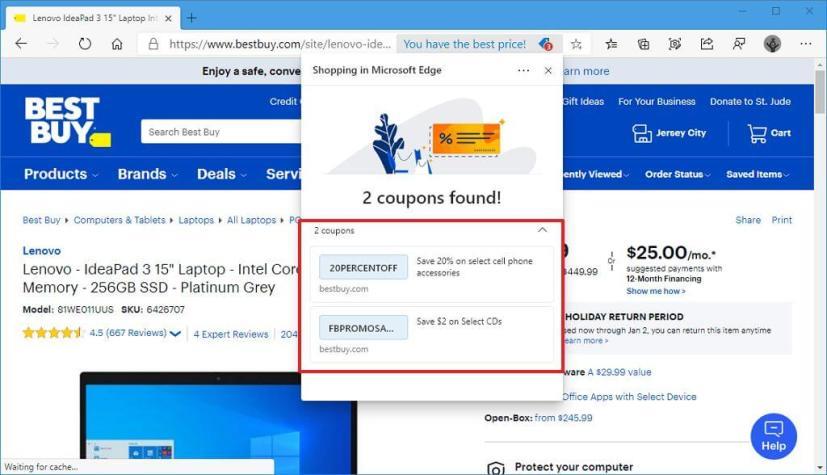 Microsoft Edge gets coupons support and shopping features