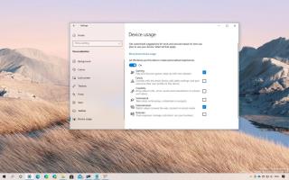 Windows 10 21H2 لتحسين الكمبيوتر الشخصي لاستخدام محدد مع إعدادات استخدام الجهاز