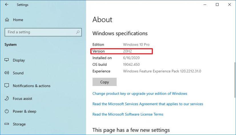 How to check if Windows 10 20H2 is installed on your PC