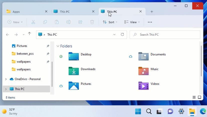 Windows 11 to officially bring tabs for File Explorer