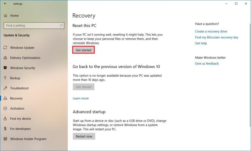 HOW TO RESET PC KEEPING PERSONAL FILES ON WINDOWS 10