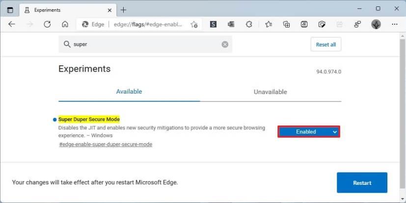 How to enable Super Duper Secure Mode on Microsoft Edge