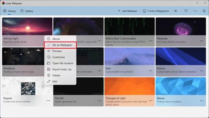 How to set live desktop wallpapers on Windows 11