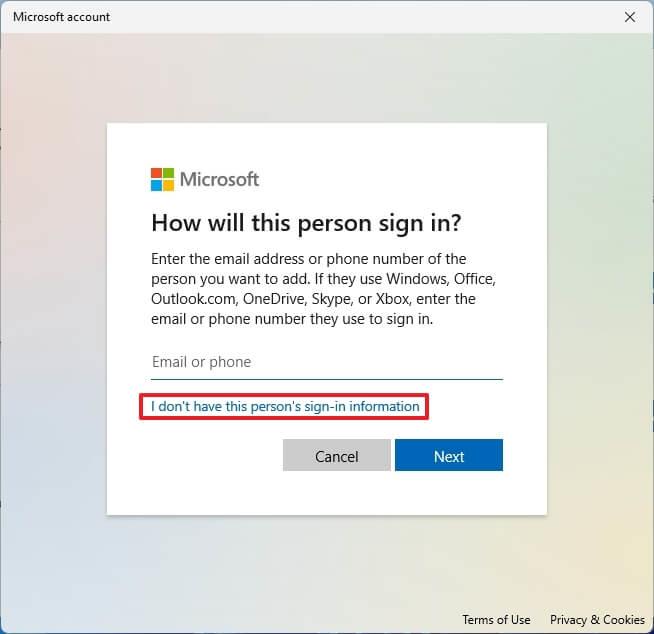 How to create local account on Windows 11