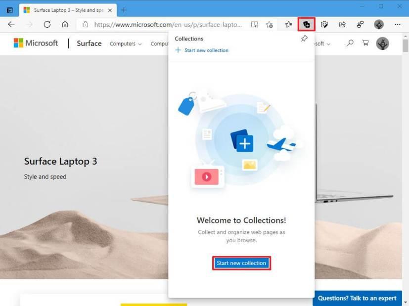 How to use Collections feature on Microsoft Edge