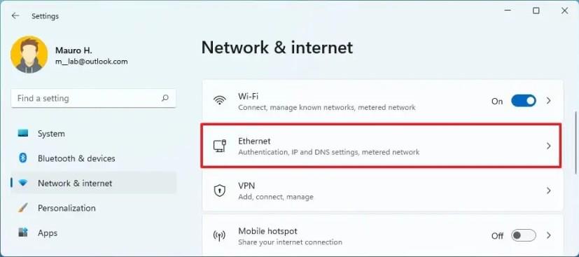 How to set a static IP address on Windows 11