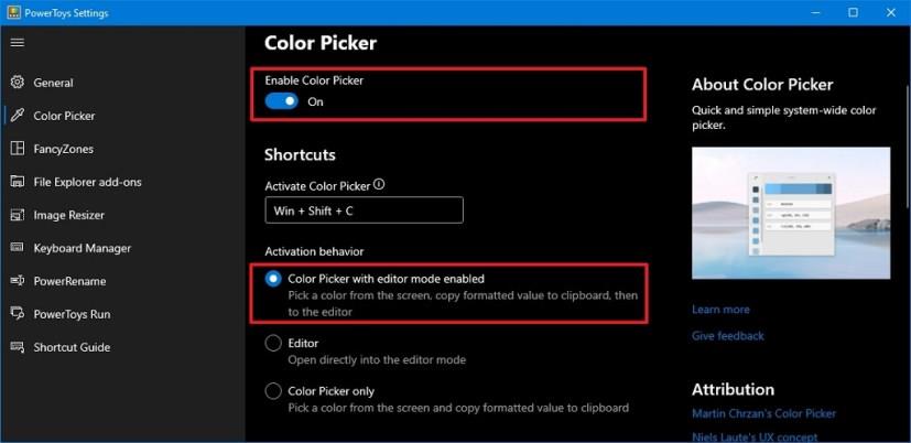 How to get a color picker on Windows 10