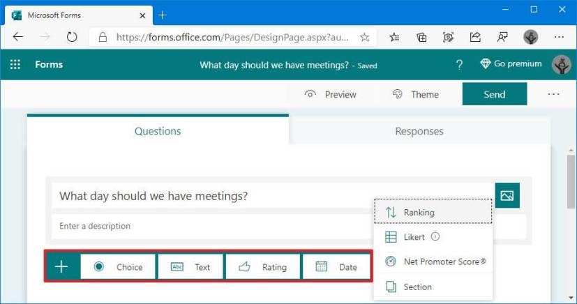 How to create poll with Microsoft Forms