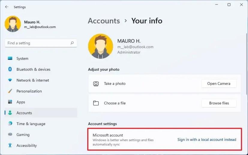 How to remove login password on Windows 11