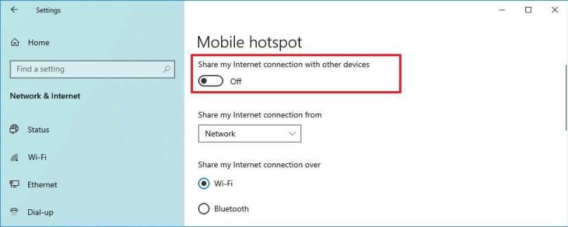 How to enable mobile hotspot on Windows 10