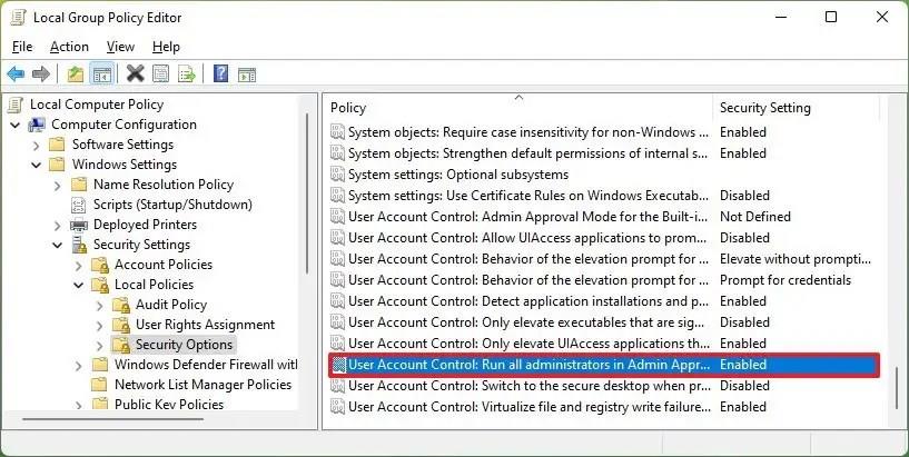How to disable User Account Control (UAC) on Windows 11