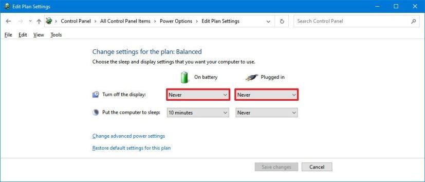 How to keep screen from turning off on Windows 10