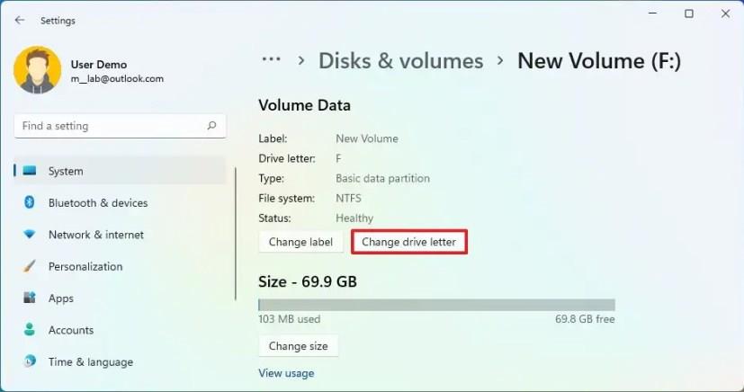 How to change drive letter on Windows 11