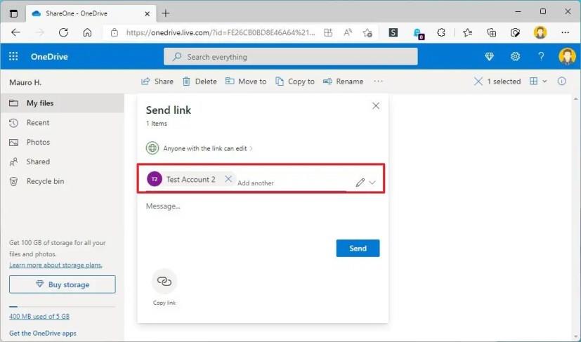 How to share files in OneDrive