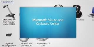 أصدرت Microsoft Mouse and Keyboard Center 2.0 ، لتحل محل IntelliPoint و IntelliType Pro