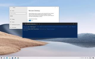 Bagaimana untuk mendayakan Desktop Jauh menggunakan PowerShell pada Windows 10