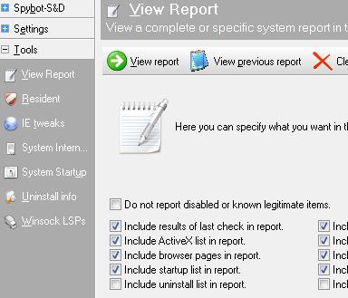 A walk through the Spybot – Search & Destroy Advanced features