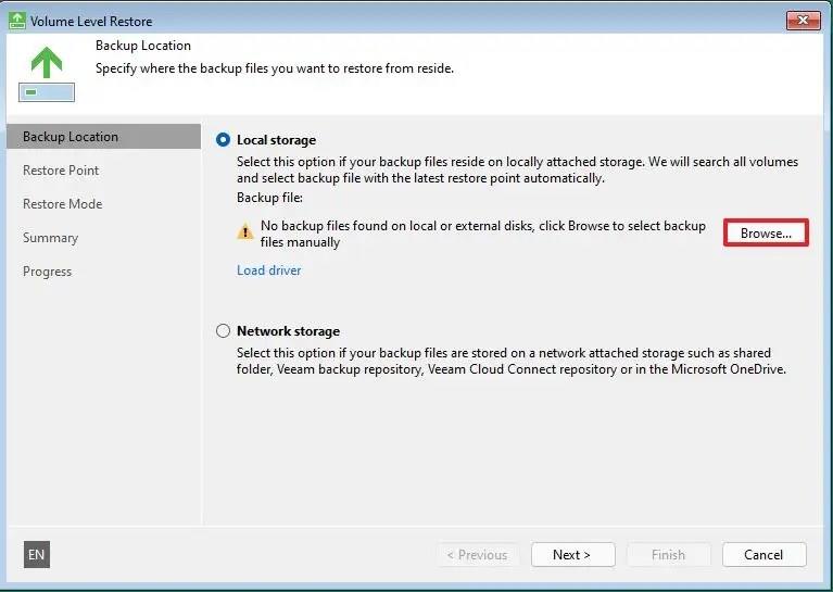 How to create full backup with Veeam on Windows 11